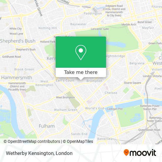Wetherby Kensington map