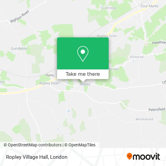 Ropley Village Hall map