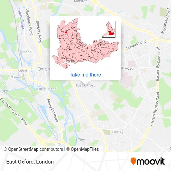 East Oxford map