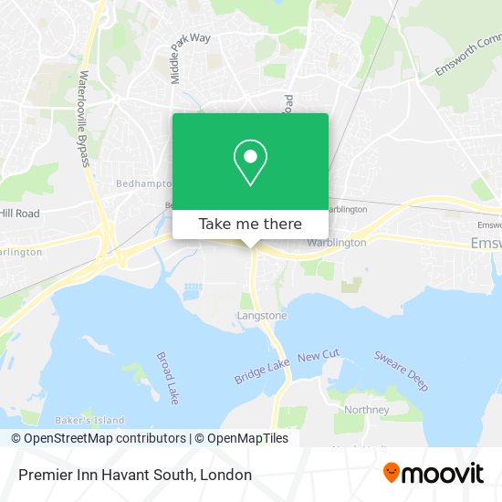 Premier Inn Havant South map