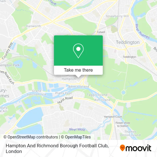 Hampton And Richmond Borough Football Club map