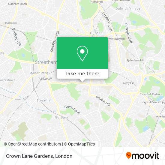 Crown Lane Gardens map