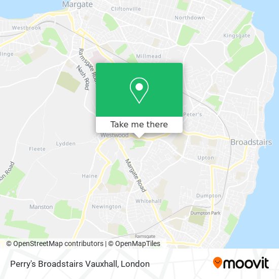 Perry's Broadstairs Vauxhall map