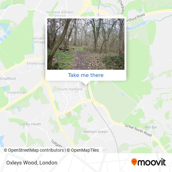 Oxleys Wood map