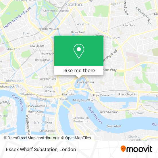 Essex Wharf Substation map