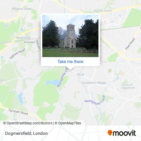 Dogmersfield map