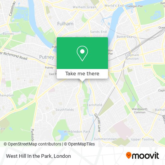 West Hill In the Park map
