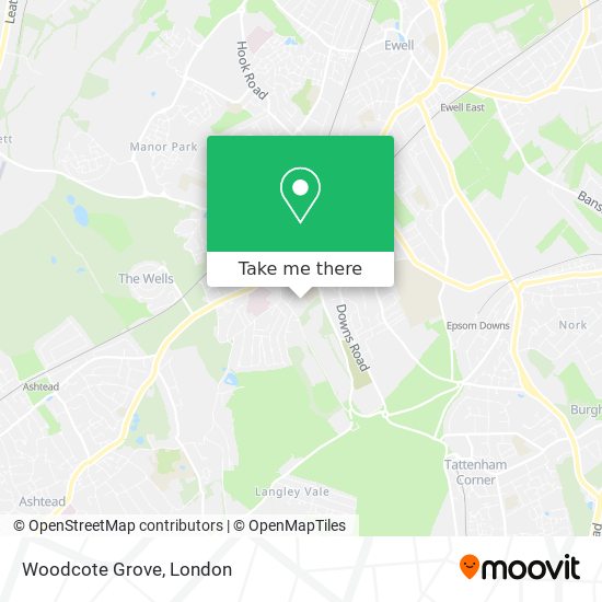Woodcote Grove map