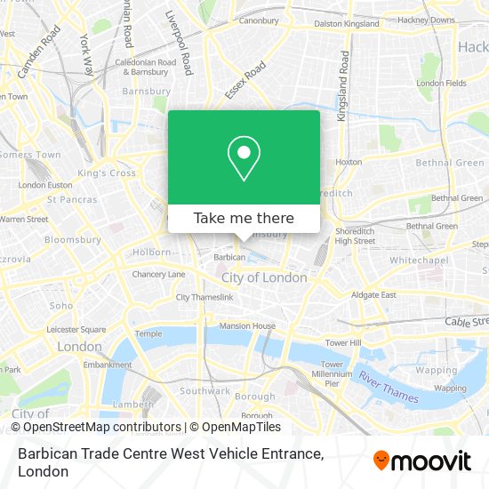 Barbican Trade Centre West Vehicle Entrance map