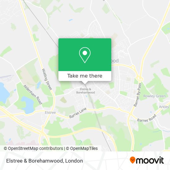 Elstree & Borehamwood map