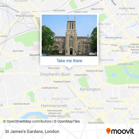 St James's Gardens map