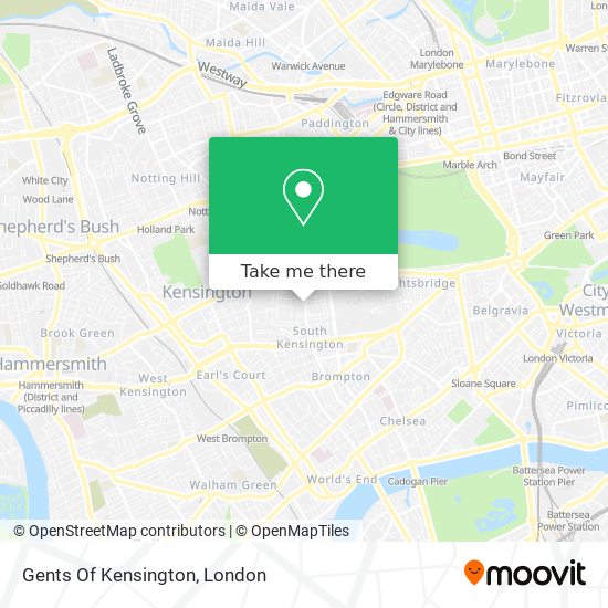 Gents Of Kensington map