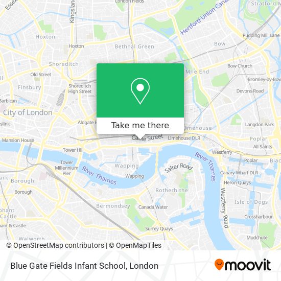 Blue Gate Fields Infant School map