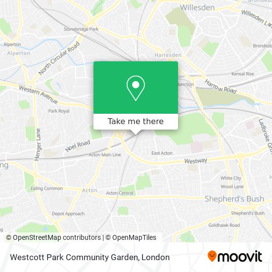 Westcott Park Community Garden map