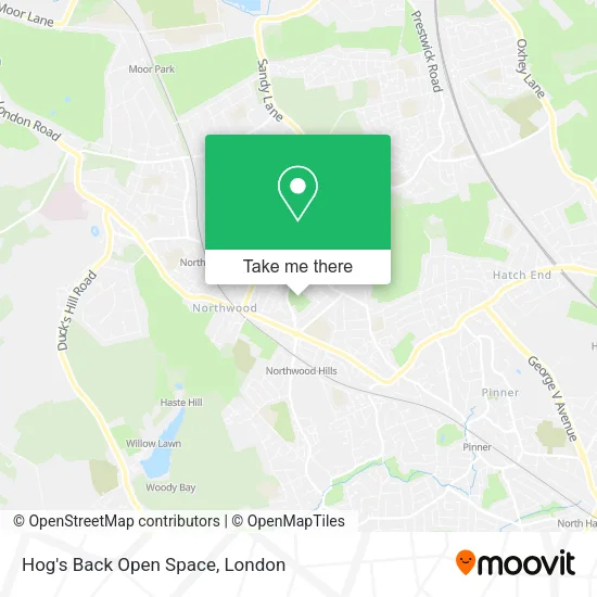Hog's Back Open Space map