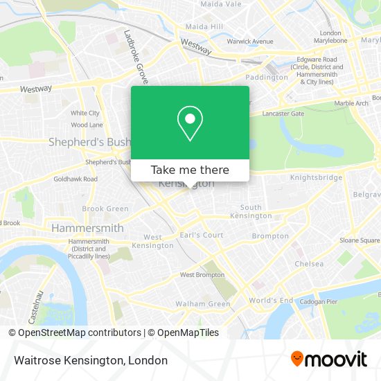Waitrose Kensington map