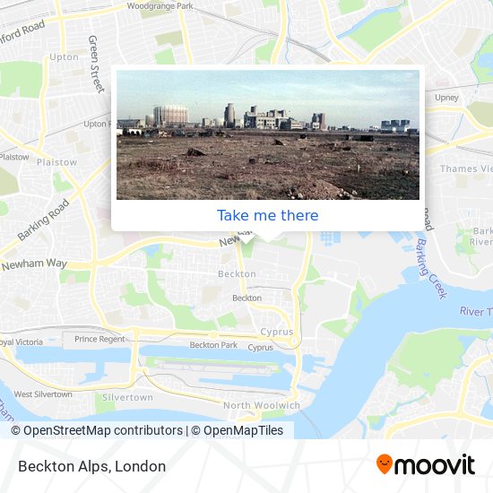 Beckton Alps map