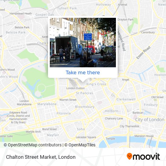 Chalton Street Market map