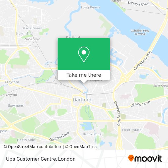 Ups Customer Centre map