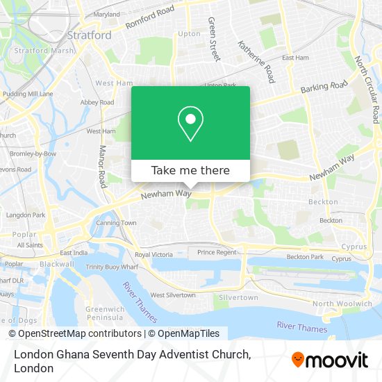 London Ghana Seventh Day Adventist Church map