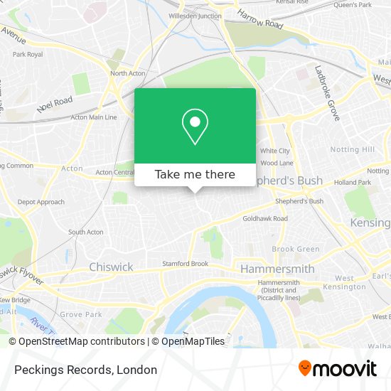 Peckings Records map