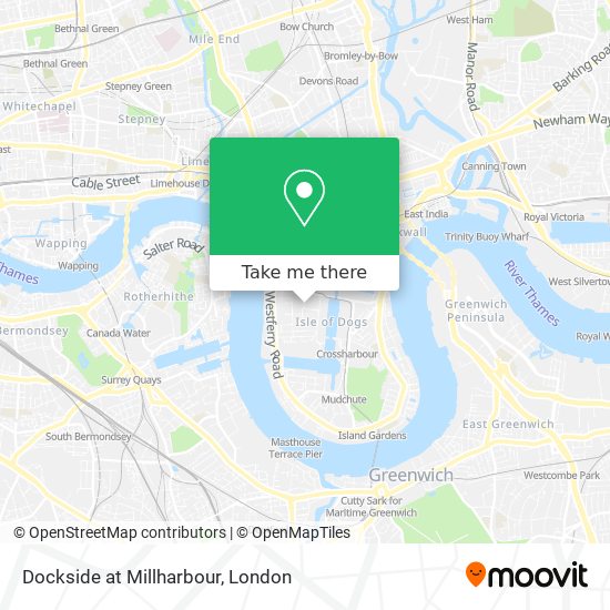 Dockside at Millharbour map