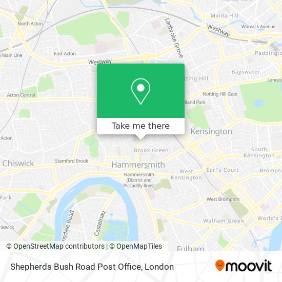 Shepherds Bush Road Post Office map