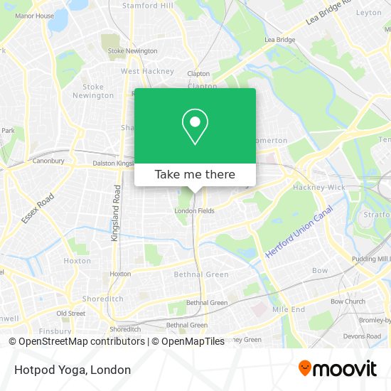 Hotpod Yoga map