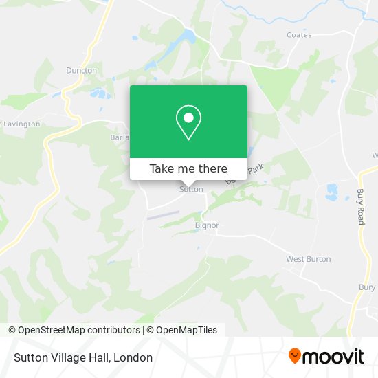 Sutton Village Hall map