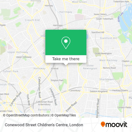 Conewood Street Children's Centre map