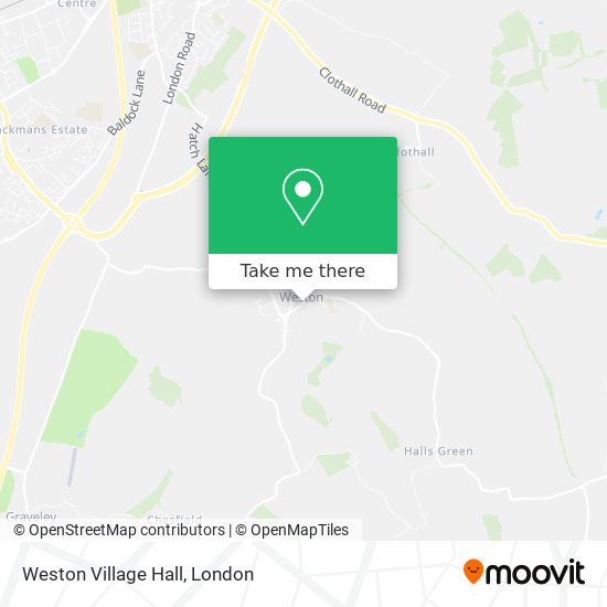 Weston Village Hall map