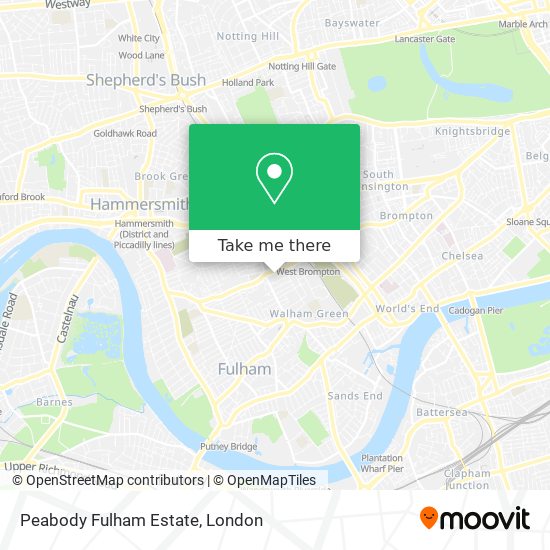 Peabody Fulham Estate map
