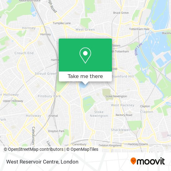 West Reservoir Centre map