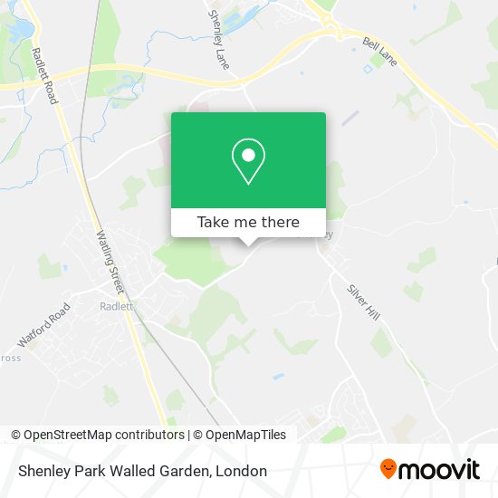 Shenley Park Walled Garden map