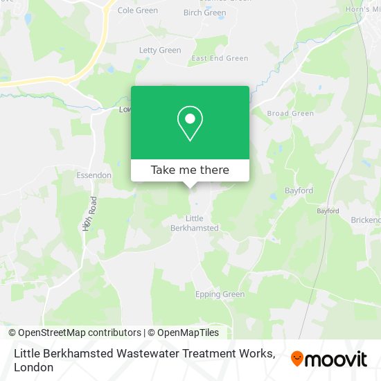 Little Berkhamsted Wastewater Treatment Works map
