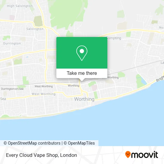 Every Cloud Vape Shop map