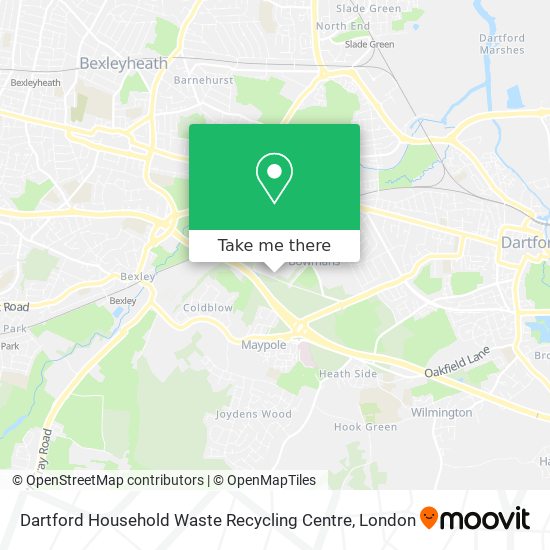 Dartford Household Waste Recycling Centre map