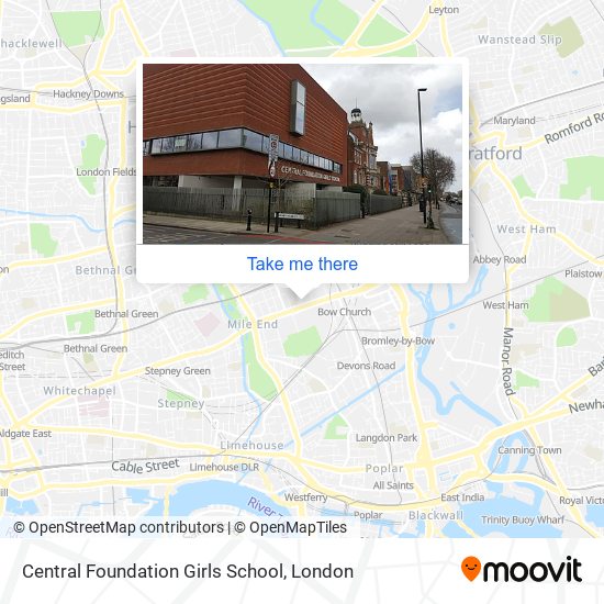 Central Foundation Girls School map