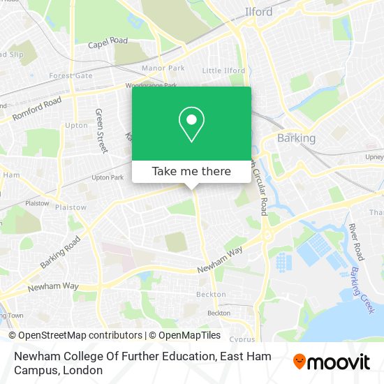 Newham College Of Further Education, East Ham Campus map