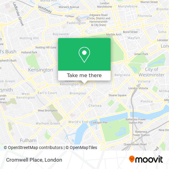 Cromwell Place map