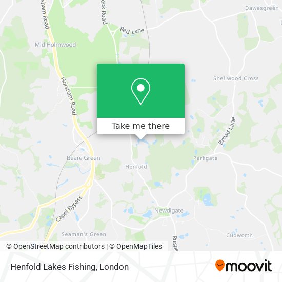 Henfold Lakes Fishing map