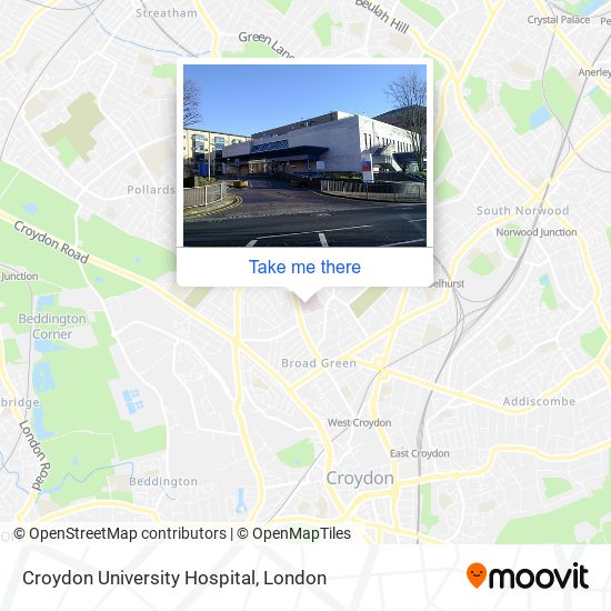 Croydon University Hospital map