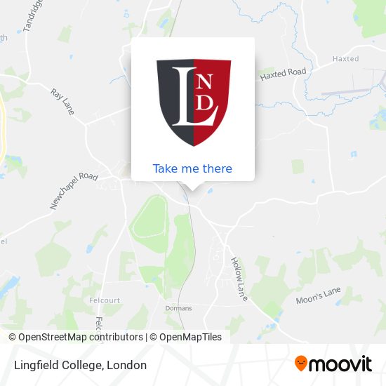 Lingfield College map
