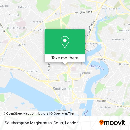 Southampton Magistrates' Court map
