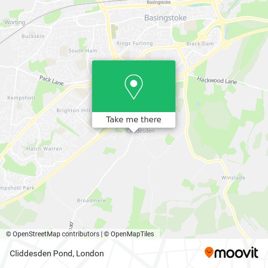 Cliddesden Pond map