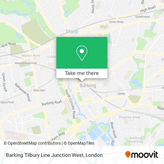 Barking Tilbury Line Junction West map