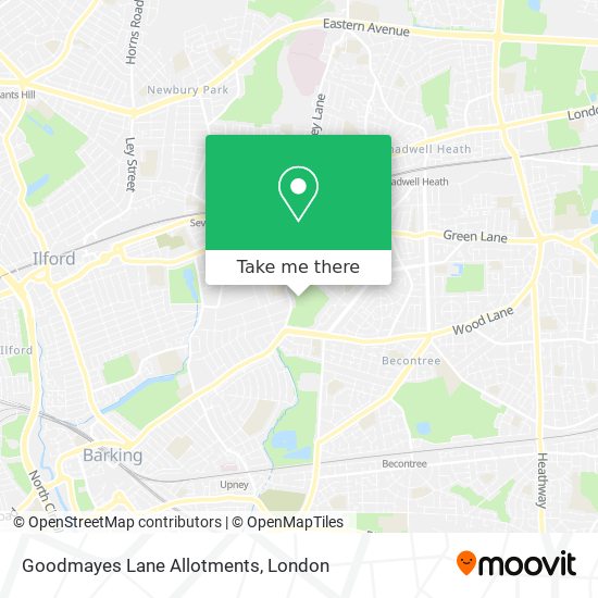 Goodmayes Lane Allotments map