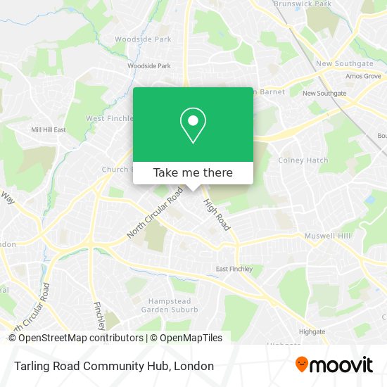 Tarling Road Community Hub map