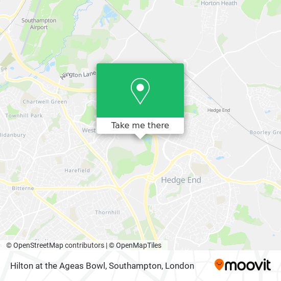 Hilton at the Ageas Bowl, Southampton map