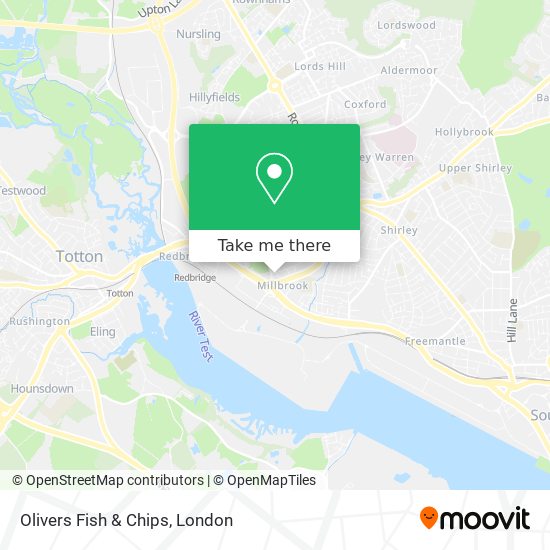 Olivers Fish & Chips map